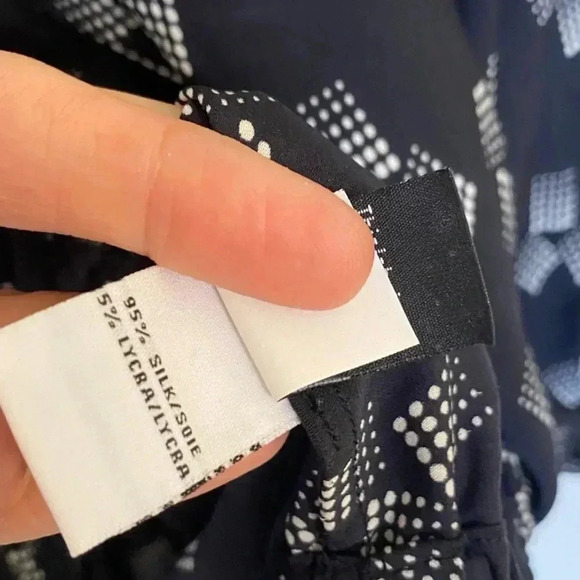 Diane Von Furstenberg Womens Ruffle Sleeve Abstract Silk Blouse - Picture 8 of 9